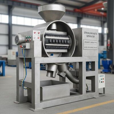 Strong Magnetic Magnetic Separator Dry Magnetic Separator Circular Type Suitable for Separation of Ferrous Materials in Industrial