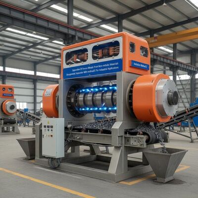 ধাতব পদার্থ থেকে লৌহঘটিত পদার্থ পৃথকীকরণ, অ-ধাতব পদার্থ, বৈদ্যুতিক চুম্বকীয় বিভেদক, নিরোধক পদ্ধতি ই, শিল্প প্রয়োগের জন্য