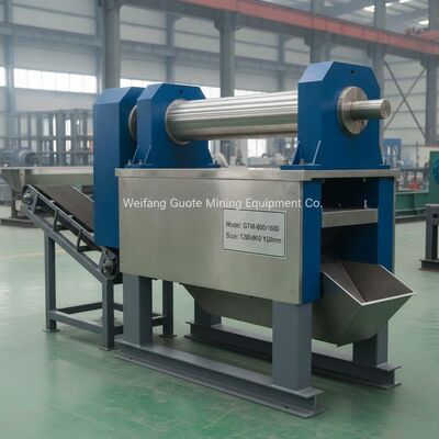 600-1600mm রোল দৈর্ঘ্য চৌম্বকীয় বিভাজক মেশিন 1200mm X 800mm X 1500mm Weifang Guote মাইনিং সরঞ্জাম Co দ্বারা দেওয়া