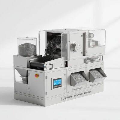 কাস্টমাইজযোগ্য শুকনো চৌম্বকীয় বিভাজক নিম্ন রক্ষণাবেক্ষণ এবং পৃথকীকরণ দক্ষতা 99% পর্যন্ত সরবরাহ করে উপাদান পৃথকীকরণের জন্য নিখুঁত